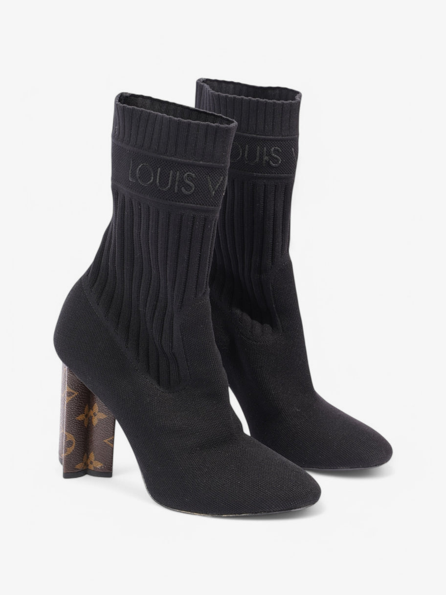 Louis Vuitton Silhouette Ankle Boots 90 Black / Monogram Cotton EU 39 UK 6 Image 2