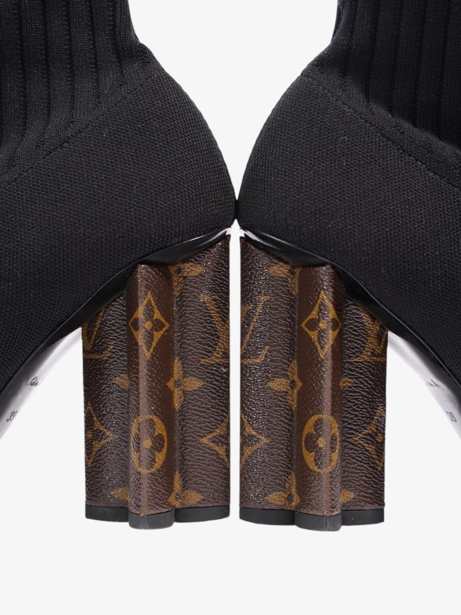 Louis Vuitton Silhouette Ankle Boots 90 Black / Monogram Cotton EU 39 UK 6 Image 8