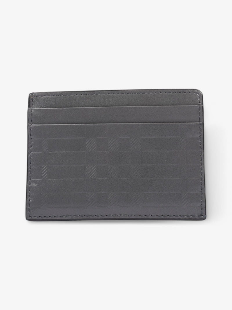  Burberry Embossed Card holder Grey Embossed Leather