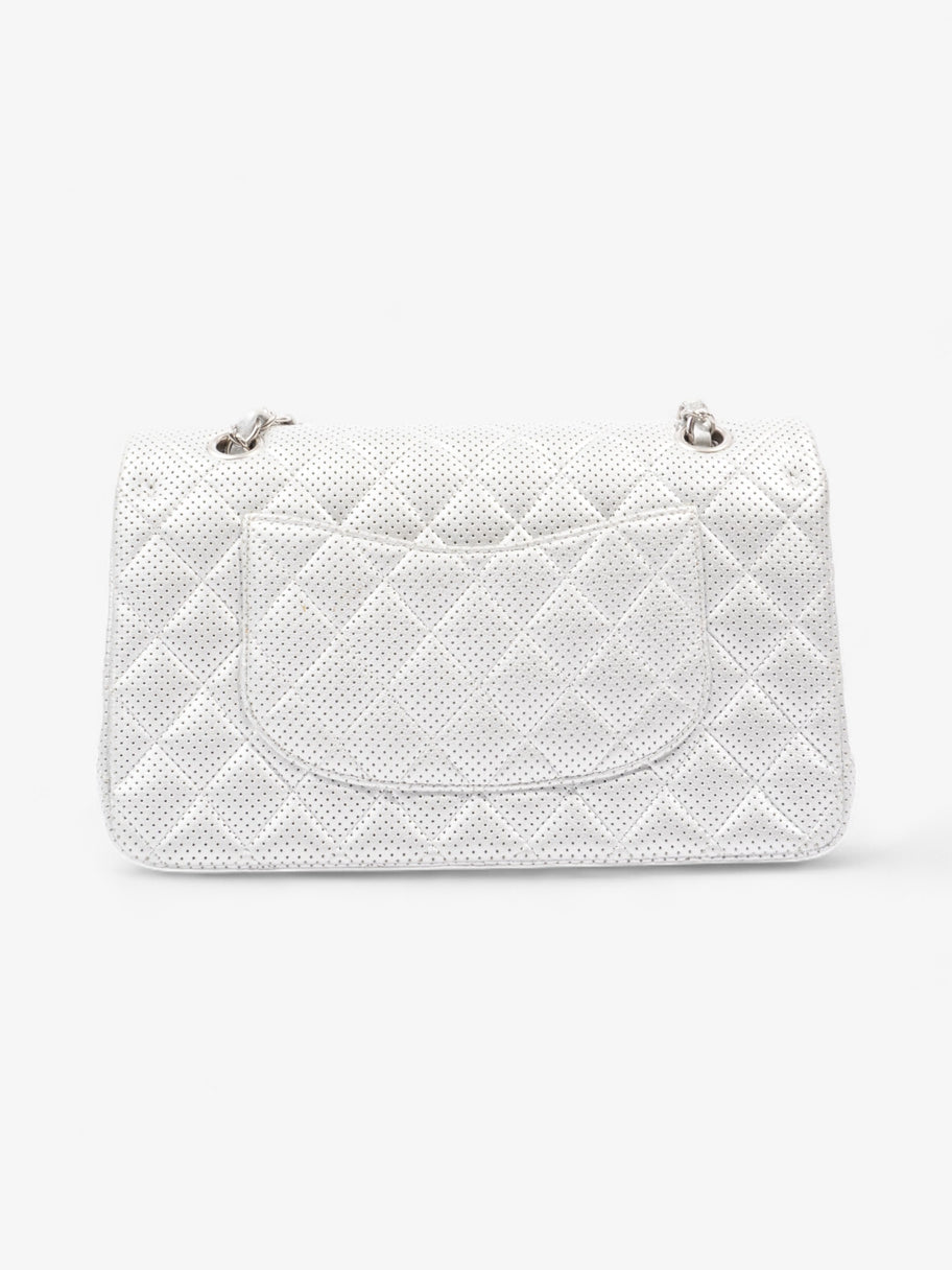 Chanel Classic Double Flap Silver Calfskin Leather Medium Image 4