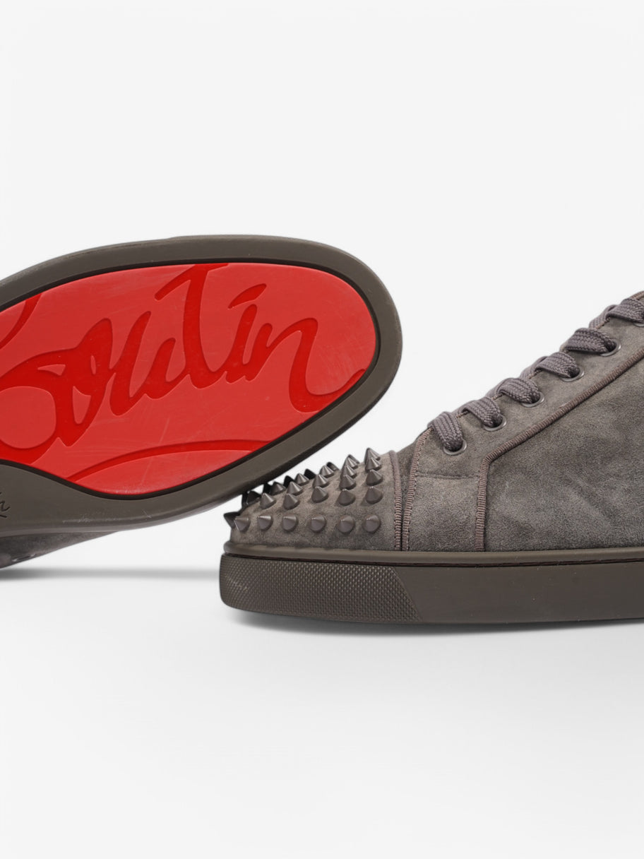 Christian Louboutin Louis Junior Spikes Grey Suede EU 45 UK 11 Image 9