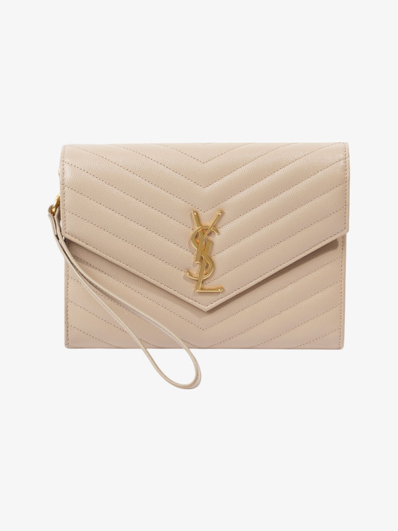  Saint Laurent Cassandre Flap Beige Matelasse Leather