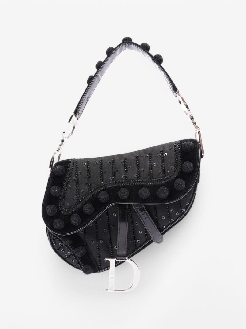  Christian Dior Saddle Bag Limited Edition 1999 Black Velvet