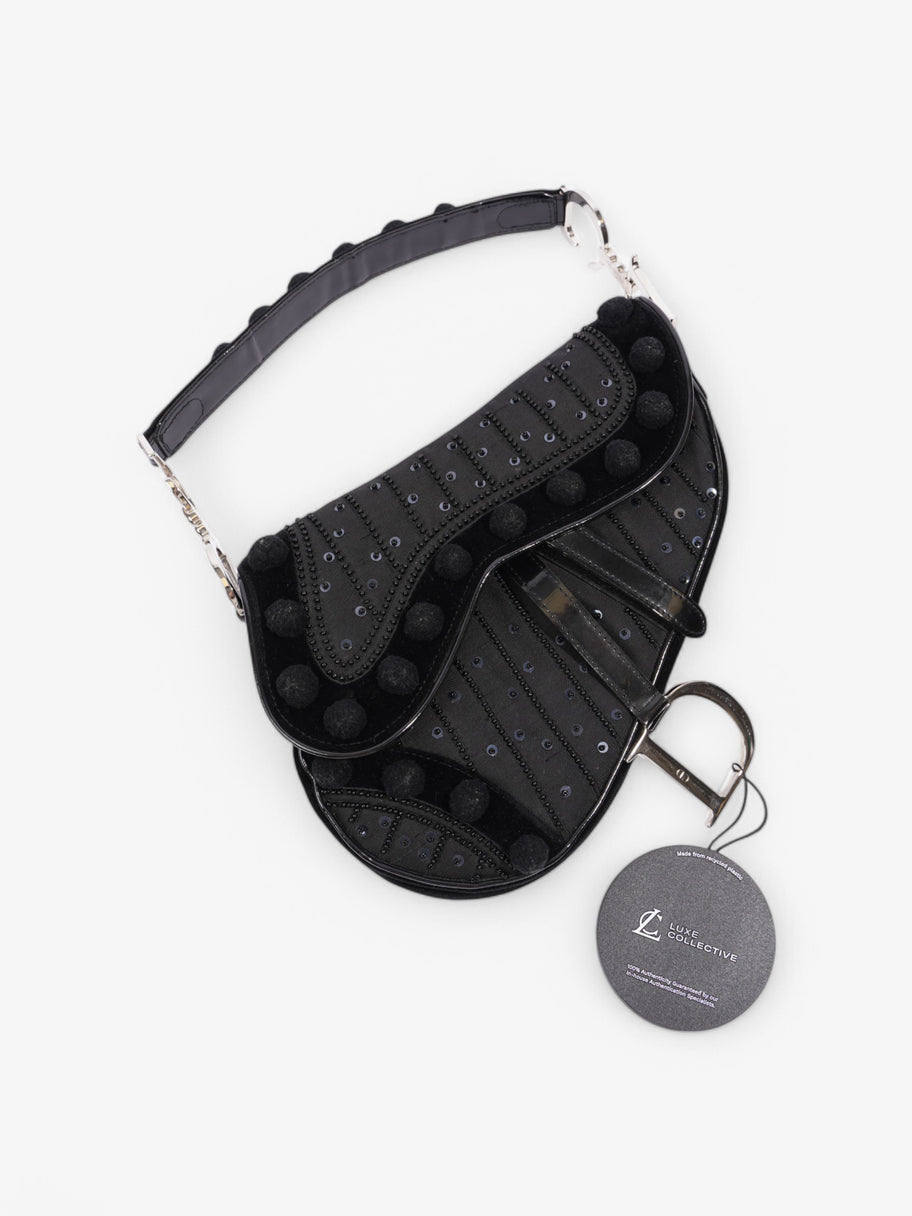 Christian Dior Saddle Bag Limited Edition 1999 Black Velvet Image 10