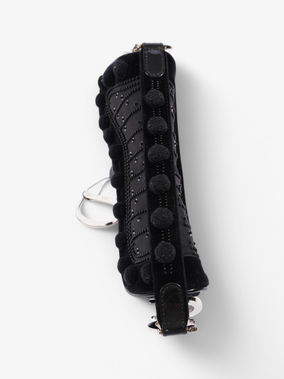 Christian Dior Saddle Bag Limited Edition 1999 Black Velvet Image 11