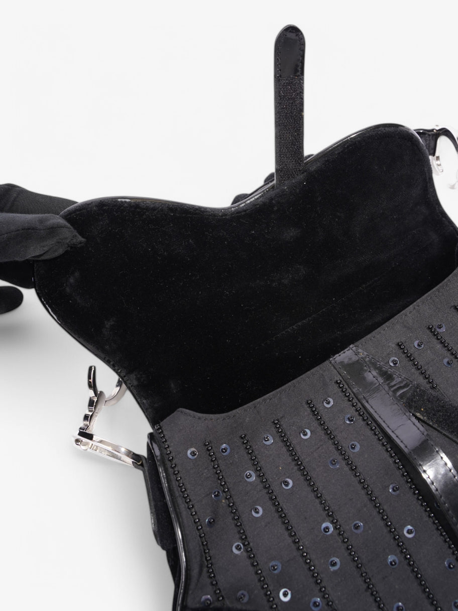 Christian Dior Saddle Bag Limited Edition 1999 Black Velvet Image 7