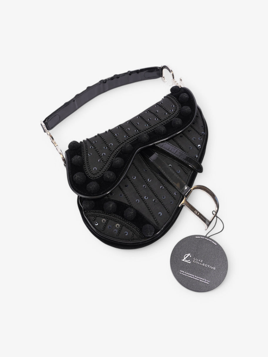 Christian Dior Saddle Bag Limited Edition 1999 Black Velvet Image 9
