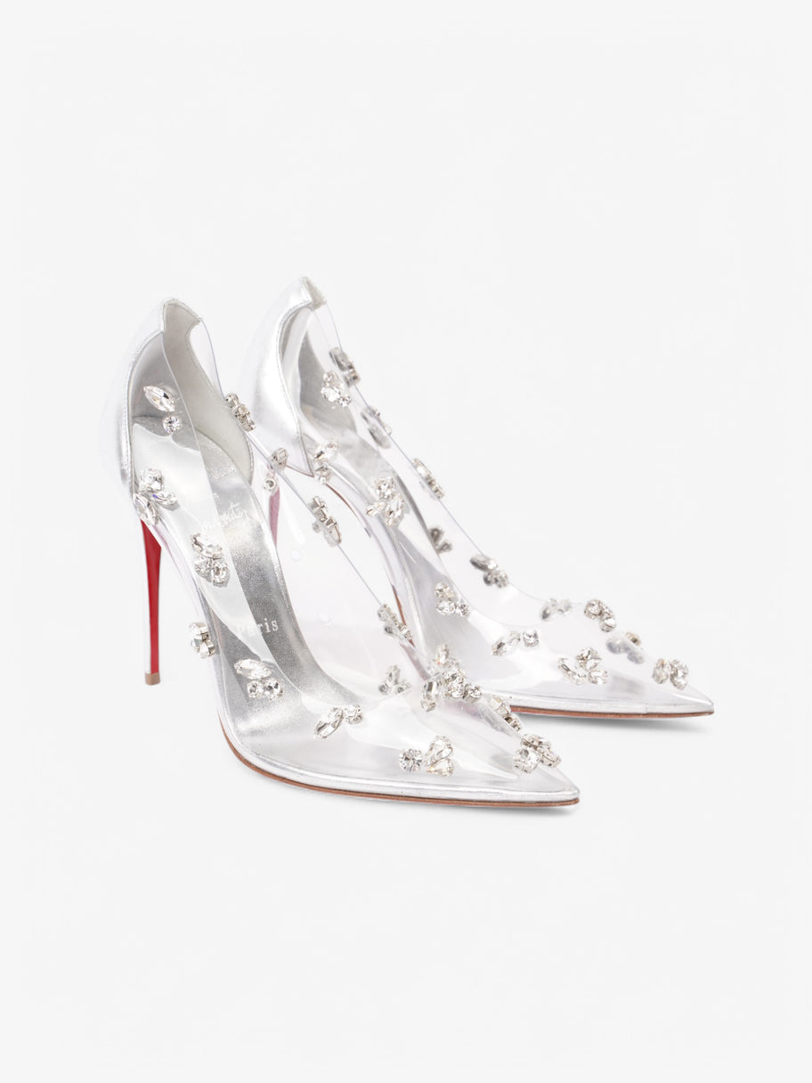 Christian Louboutin So Kate 100 Silver PVC EU 37 UK 4 Image 2