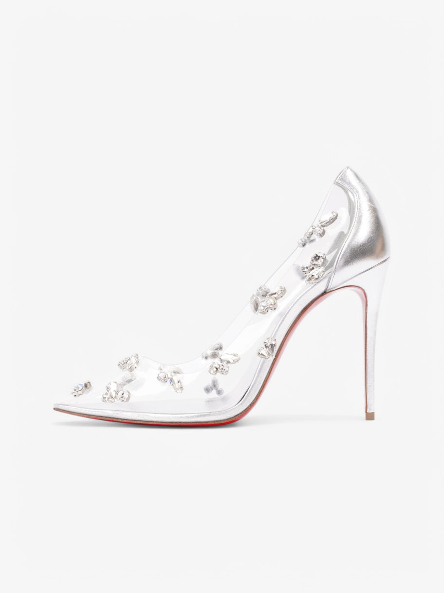 Christian Louboutin So Kate 100 Silver PVC EU 37 UK 4 Image 5