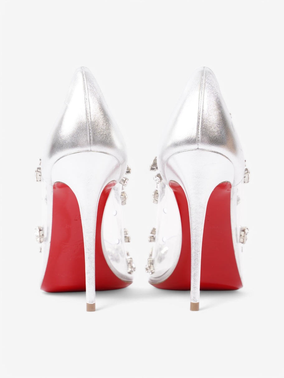Christian Louboutin So Kate 100 Silver PVC EU 37 UK 4 Image 6