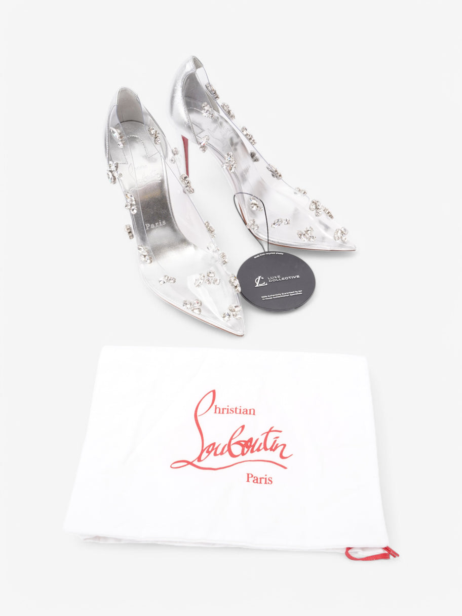 Christian Louboutin So Kate 100 Silver PVC EU 37 UK 4 Image 9