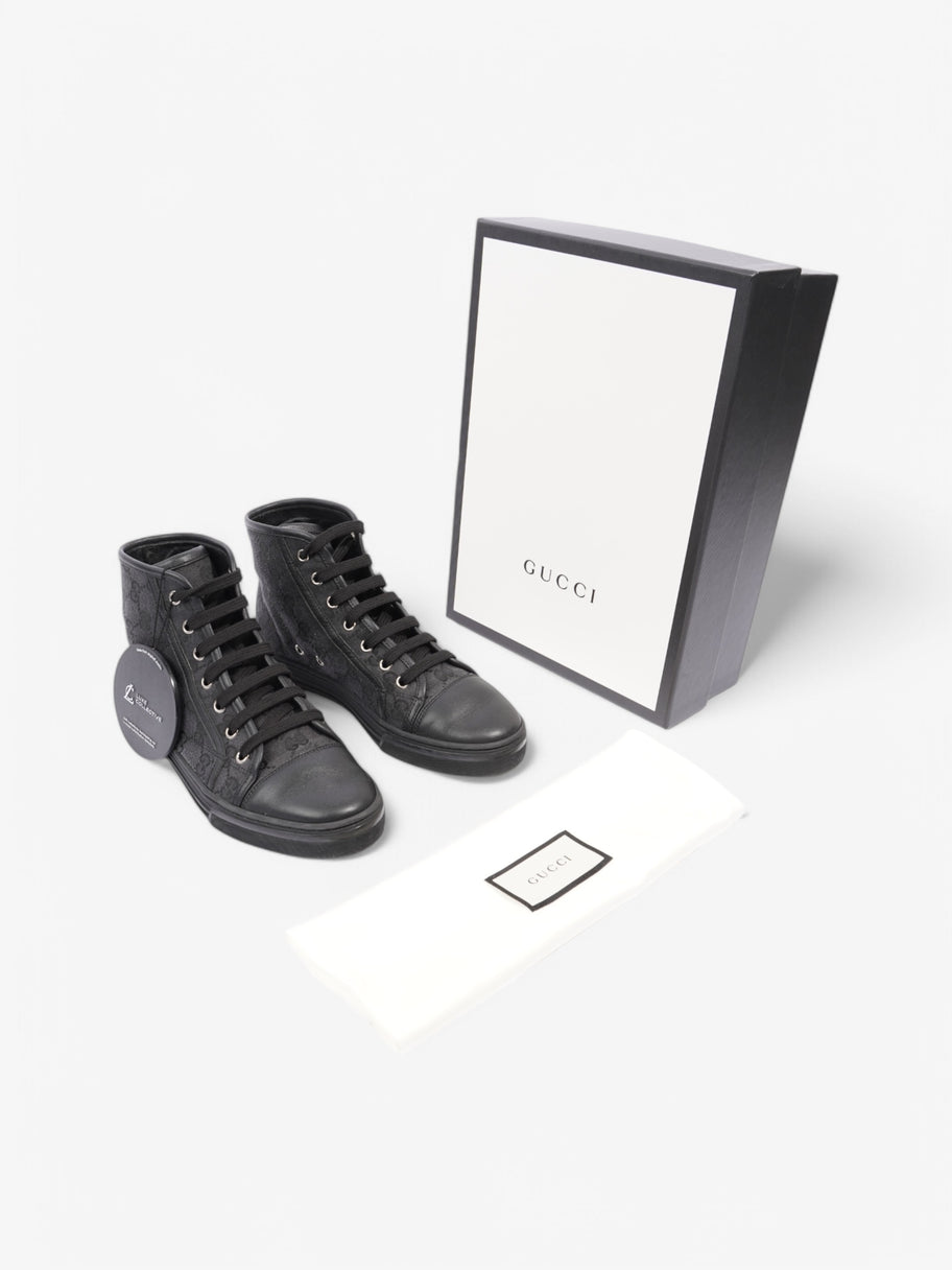 Gucci GG High-Top Sneakers Black / Grey Canvas EU 37 UK 4 Image 10
