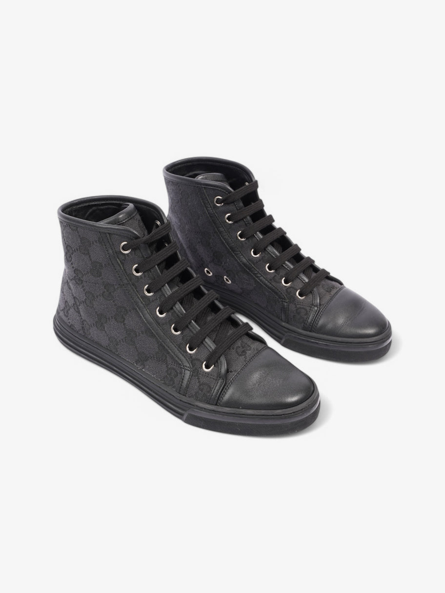 Gucci GG High-Top Sneakers Black / Grey Canvas EU 37 UK 4 Image 2
