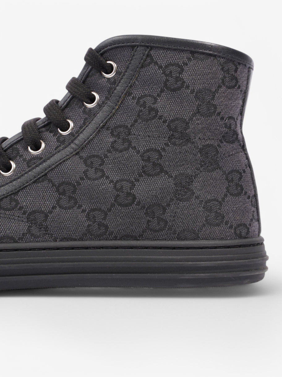 Gucci GG High-Top Sneakers Black / Grey Canvas EU 37 UK 4 Image 9
