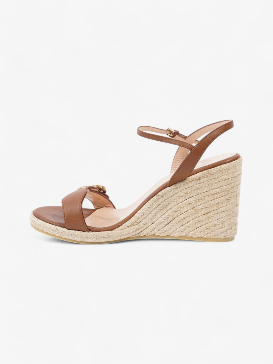 Gucci GG Wedges 90 Brown Leather EU 39 UK 6 Image 3