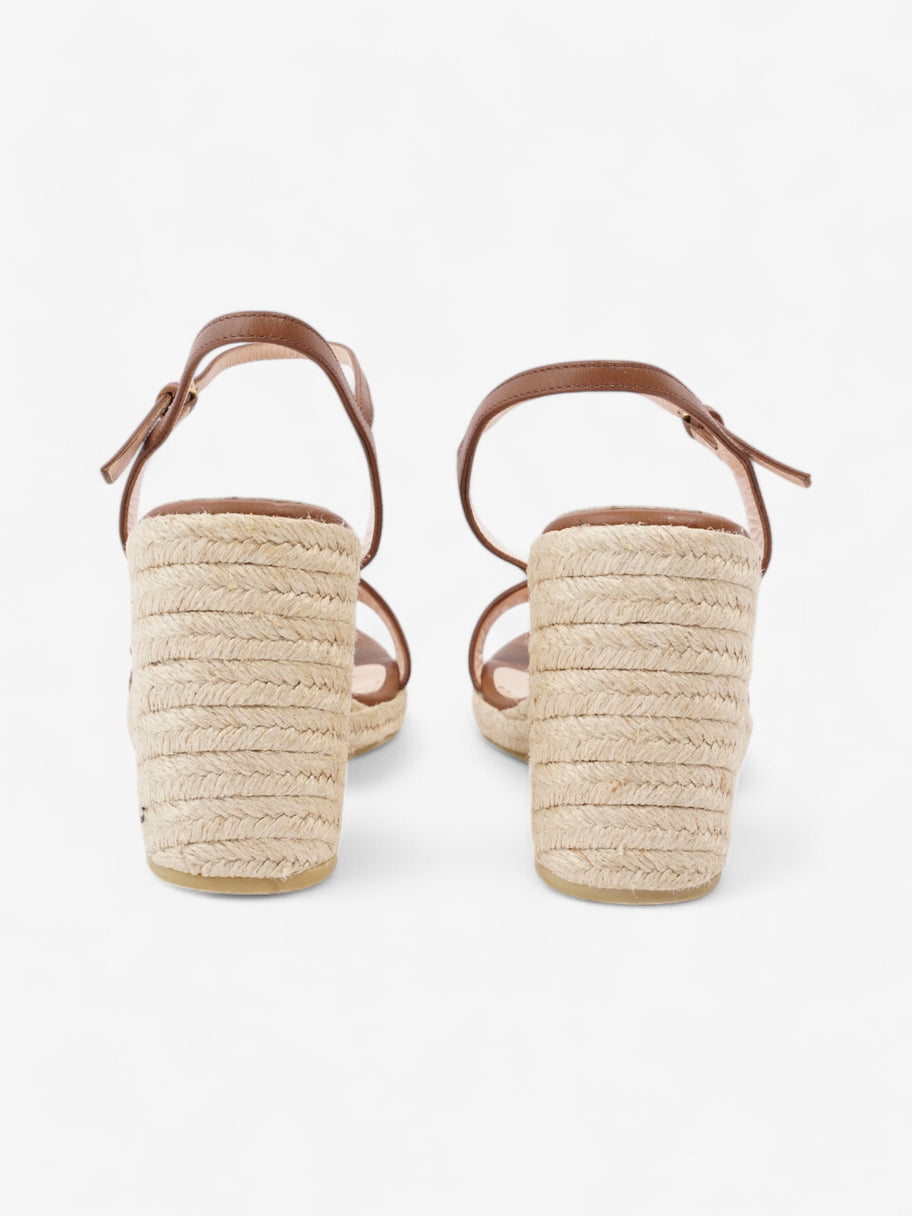 Gucci GG Wedges 90 Brown Leather EU 39 UK 6 Image 6