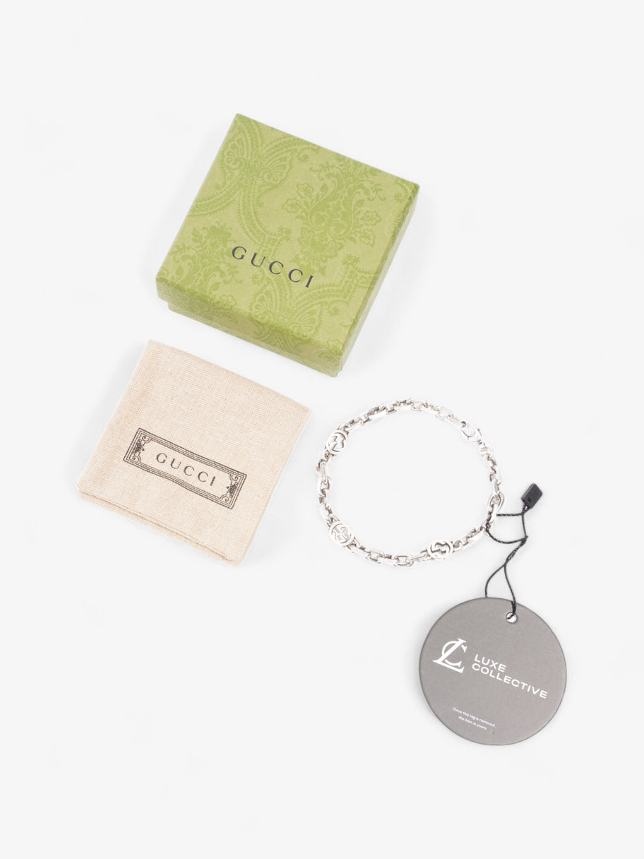 Gucci Interlocking G Chain Bracelet Silver Silver Sterling 21 Image 6