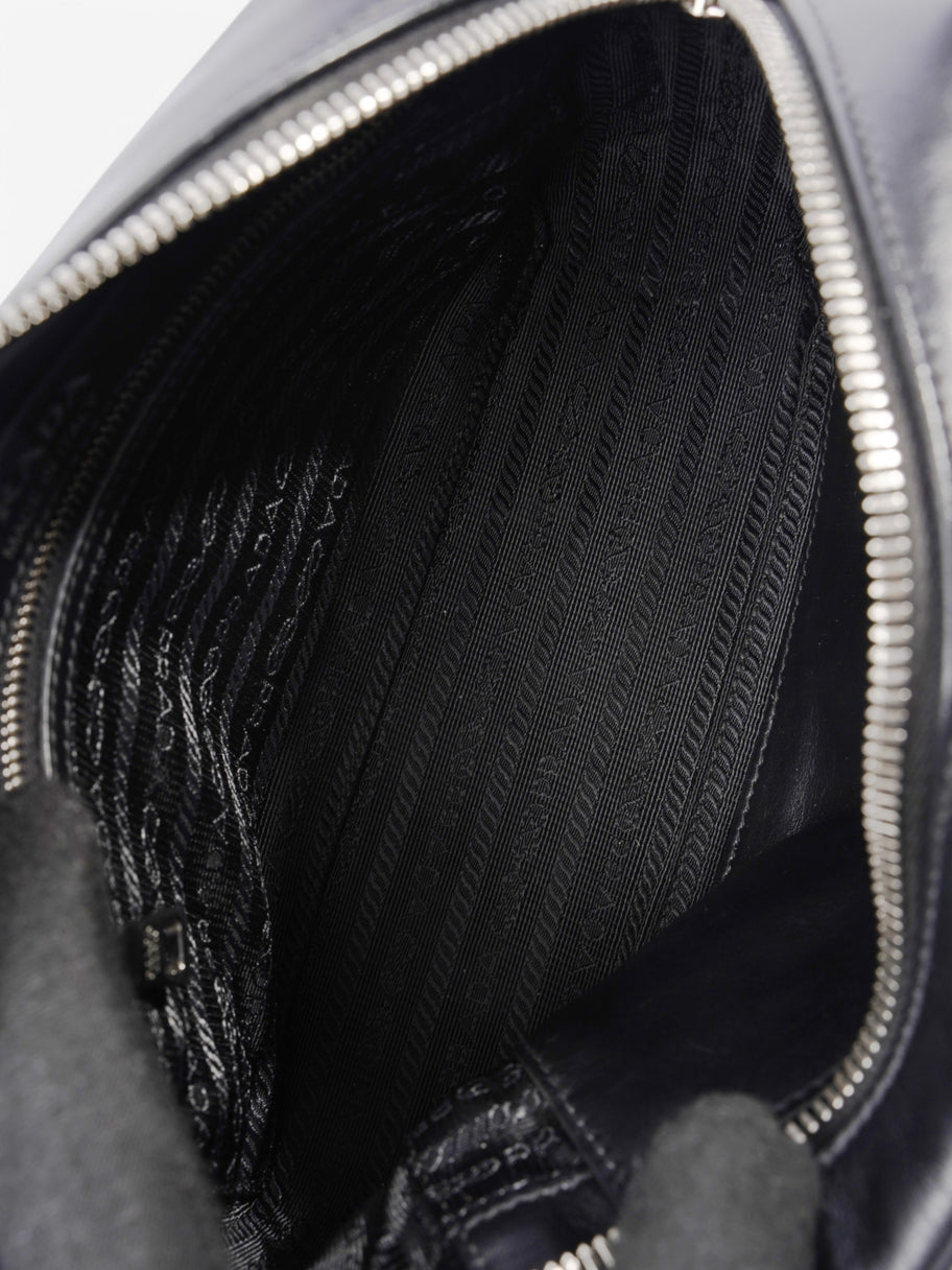 Prada Banana Triangle Camera Bag Black / White / Pink Leather Image 8