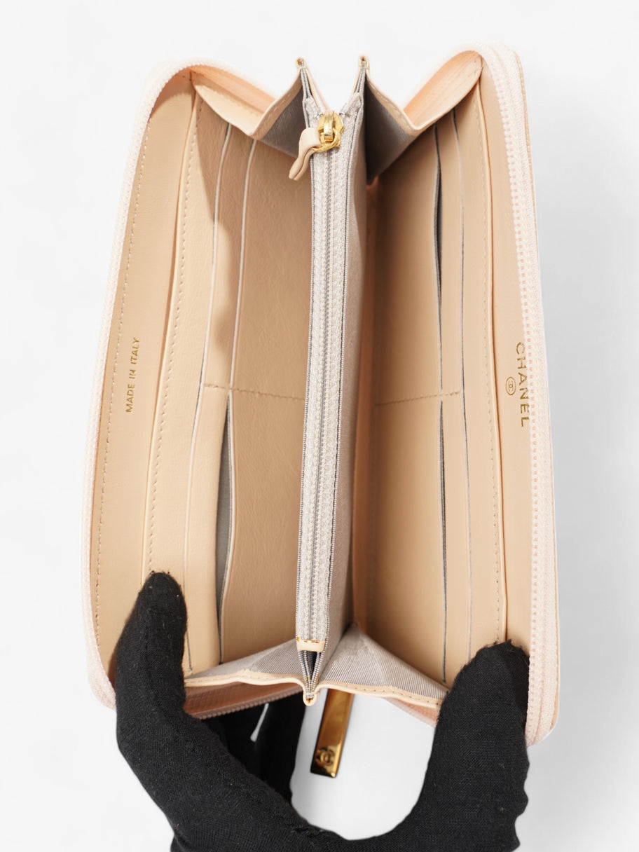 Chanel Timeless Long Wallet Beige / Gold Caviar Leather Image 4