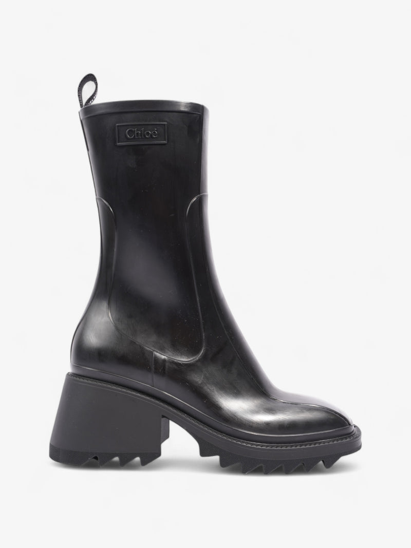  Chloe Betty Boots Black Rubber EU 37 UK 4