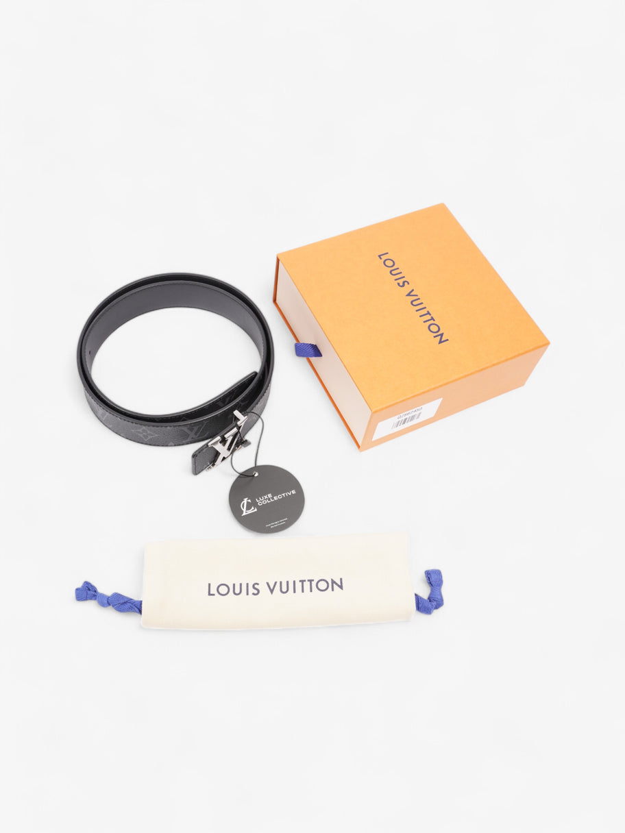 Louis Vuitton LV Initials Reversible Belt Monogram Eclipse / Black Leather 85cm / 34
