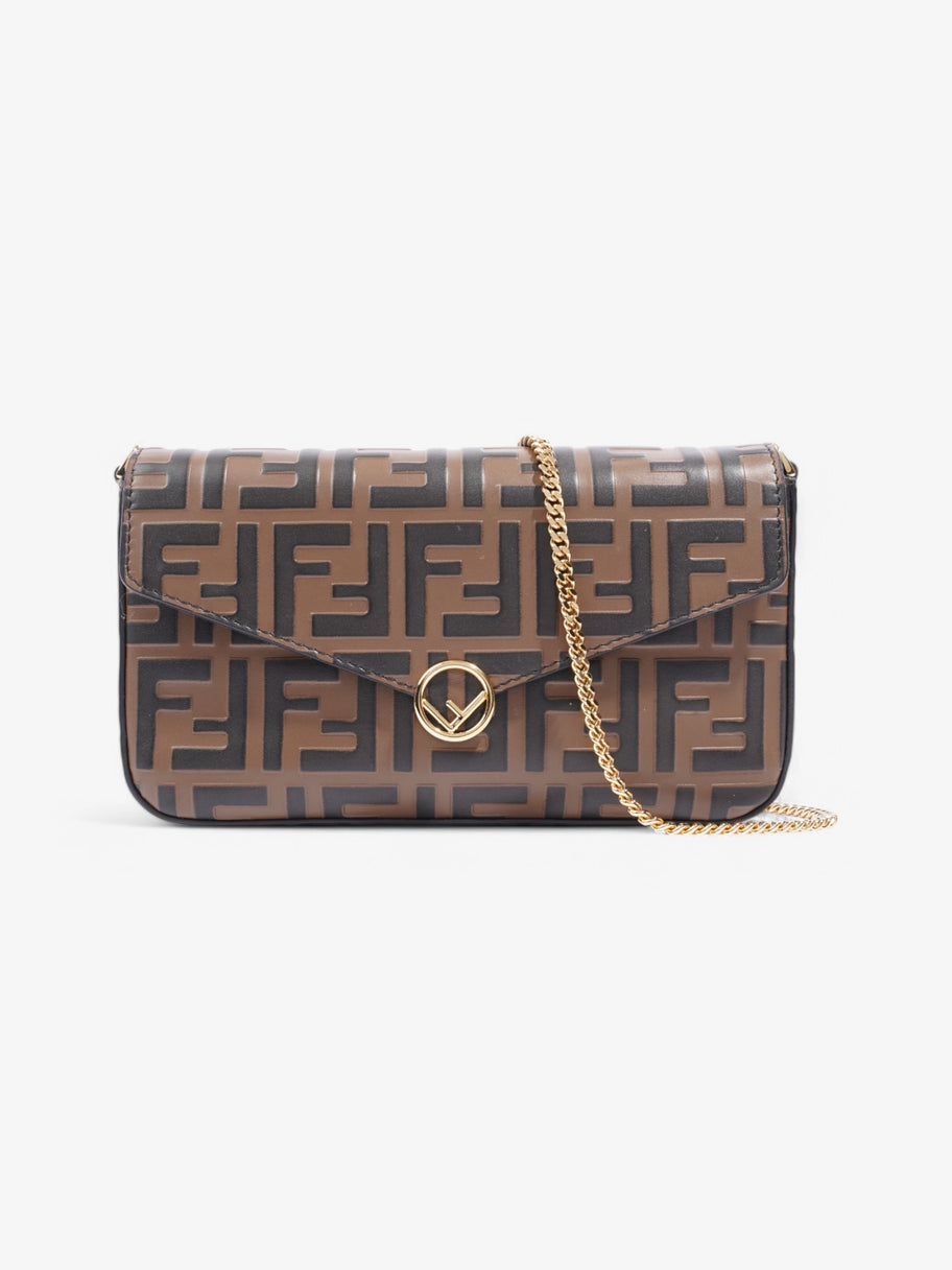 Fendi Envelope Shoulder Bag Brown Leather Image 1