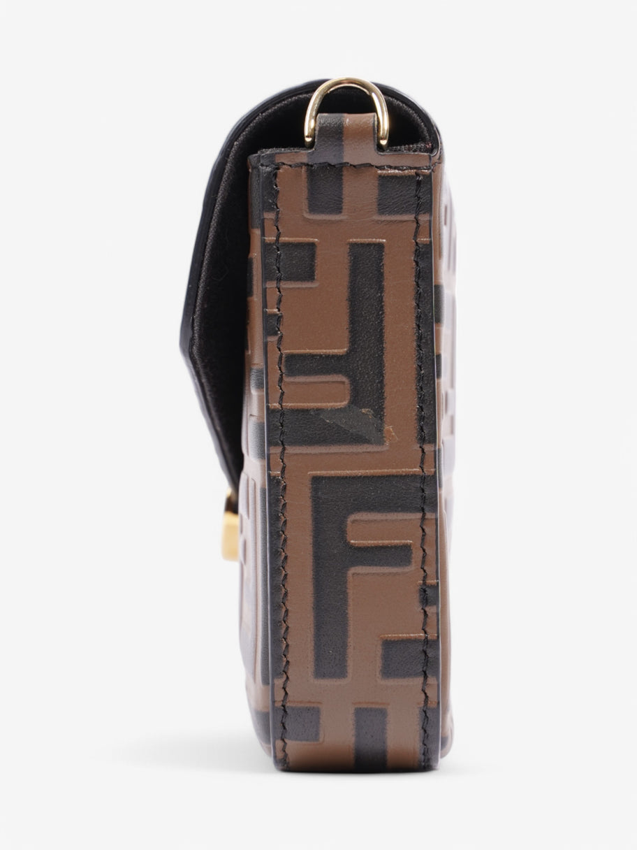 Fendi Envelope Shoulder Bag Brown Leather Image 3