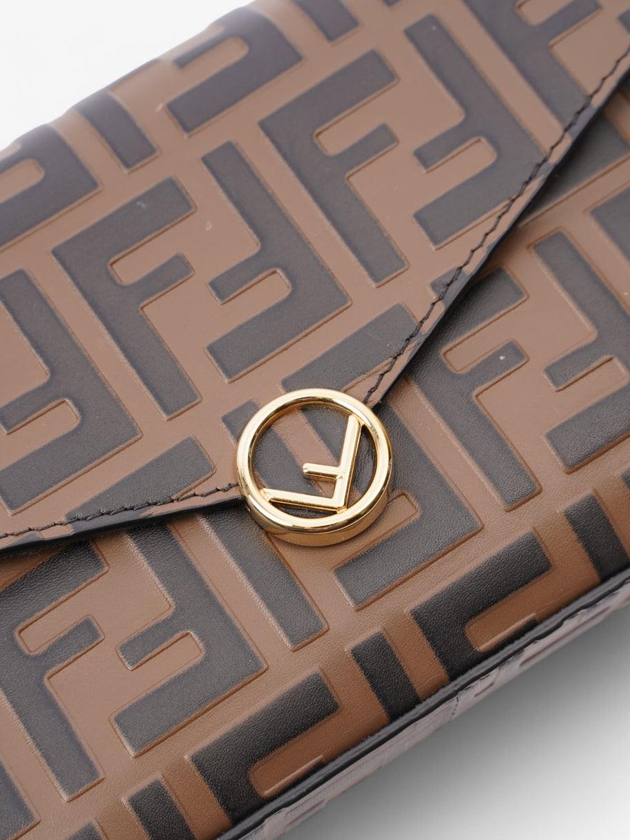 Fendi Envelope Shoulder Bag Brown Leather Image 7
