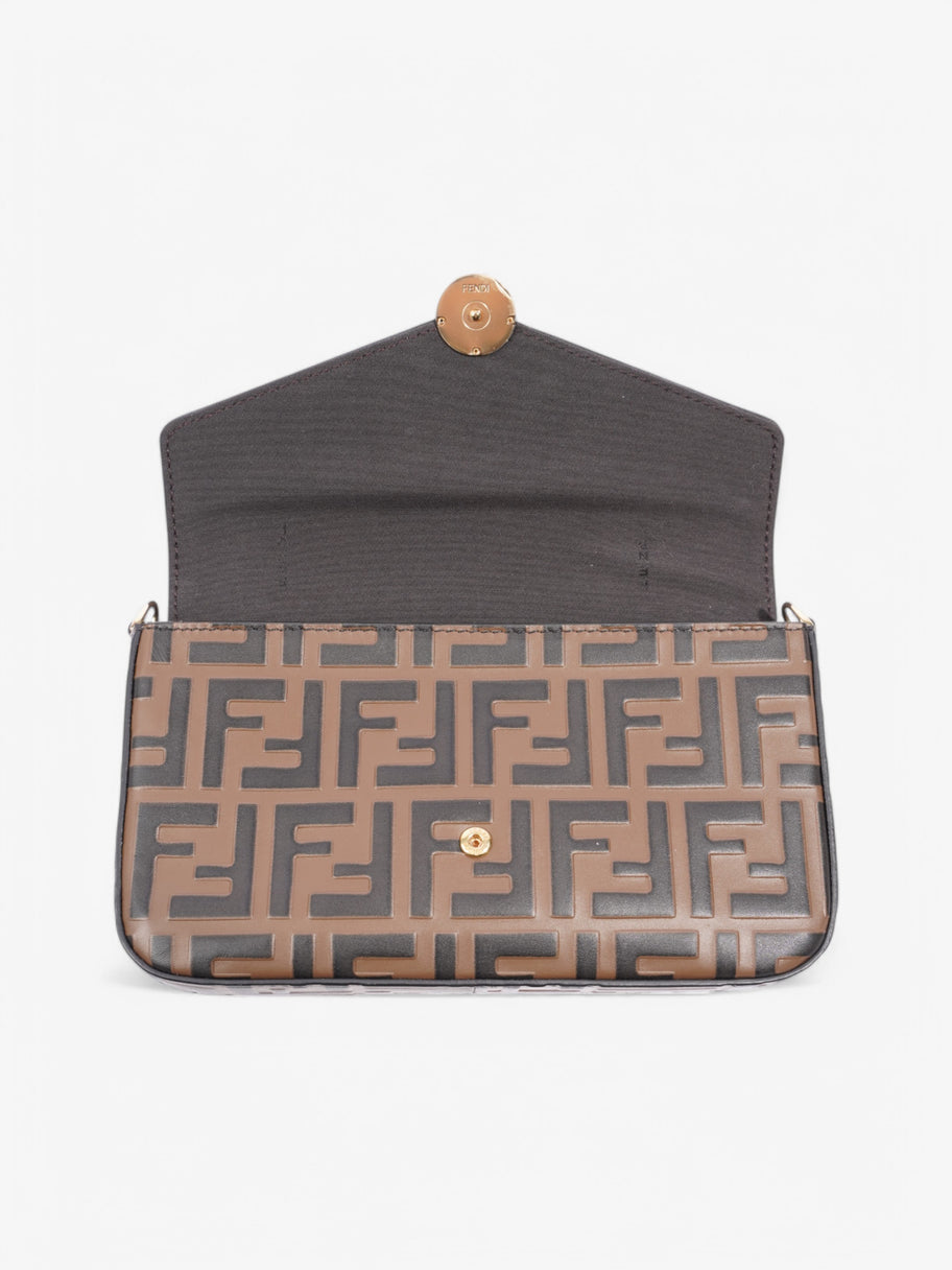Fendi Envelope Shoulder Bag Brown Leather Image 8