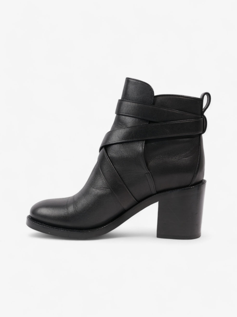 Burberry Platform Ankle Boots Black / Gold Leather EU 38.5 UK 5.5 Image 3