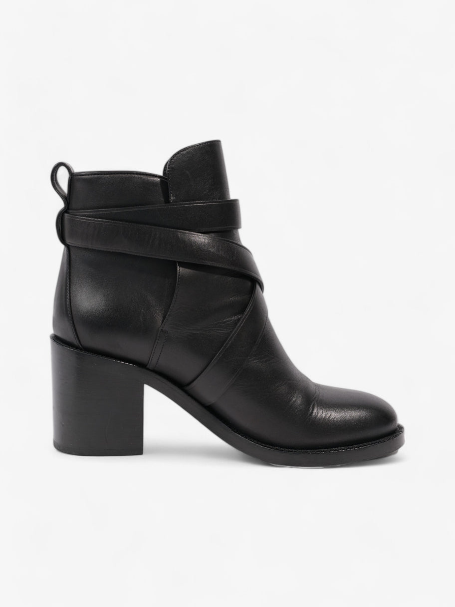 Burberry Platform Ankle Boots Black / Gold Leather EU 38.5 UK 5.5 Image 4