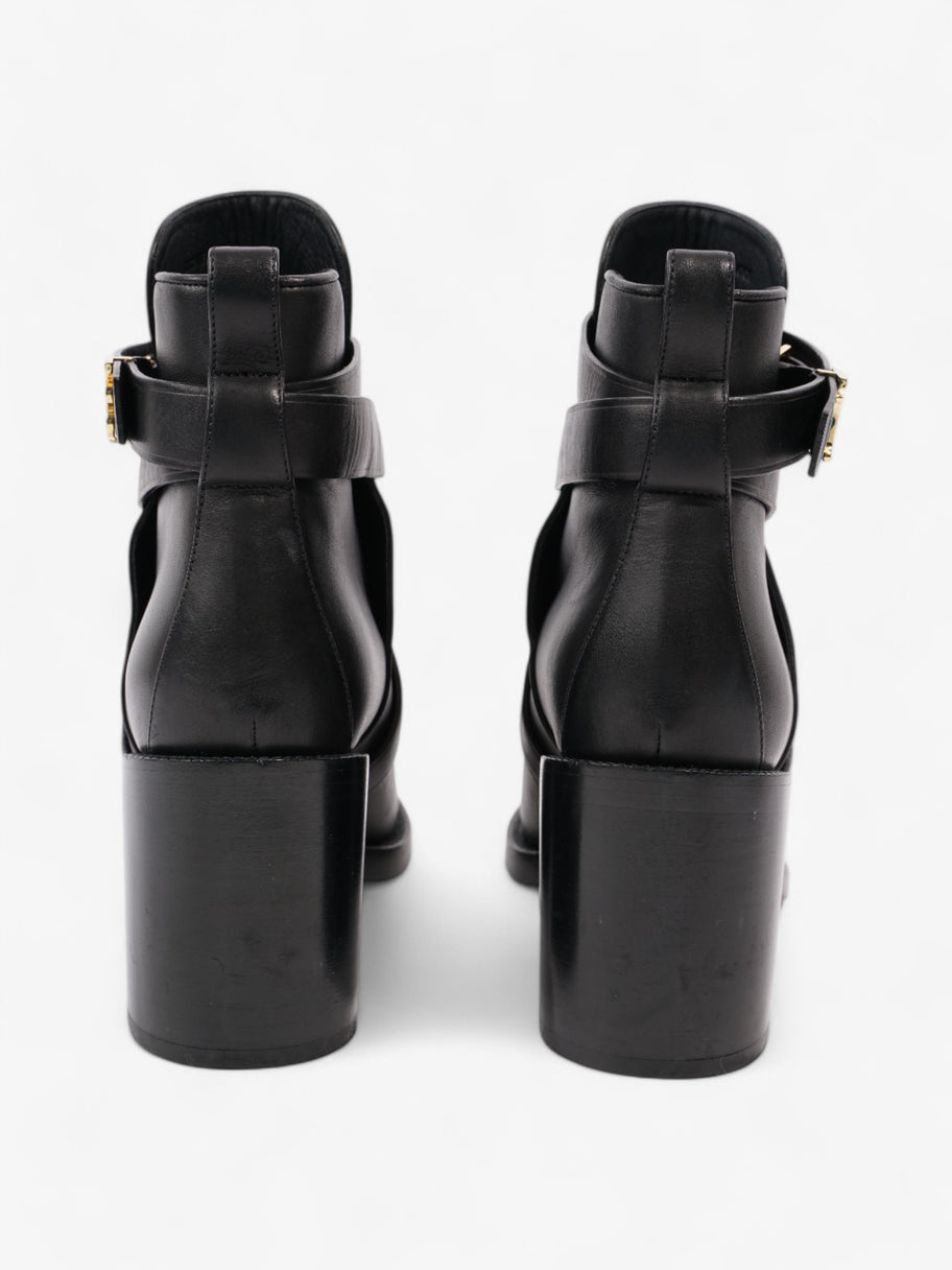 Burberry Platform Ankle Boots Black / Gold Leather EU 38.5 UK 5.5 Image 6
