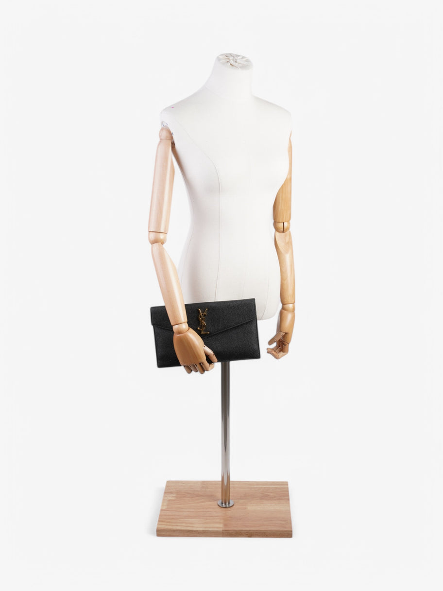 Saint Laurent Uptown Pouch Black Calfskin Leather Image 2