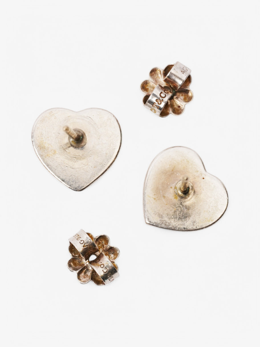 Tiffany and Co Heart Earrings Silver Silver Sterling Image 3