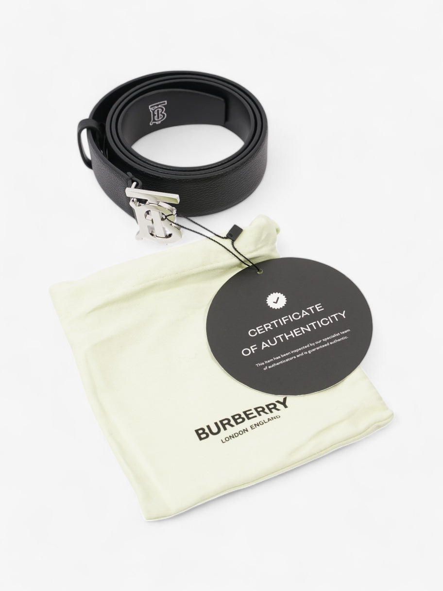 Burberry Logo Buckle Belt Black Leather 100cm 40