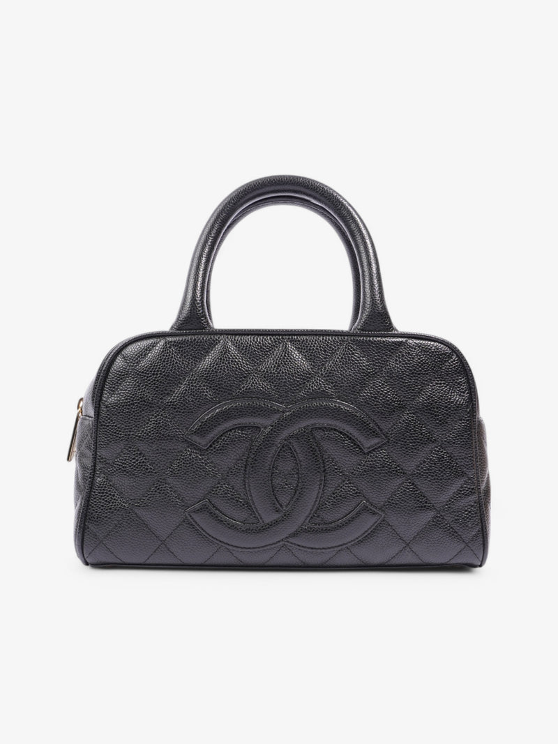  Chanel Top Handle Bag Black Caviar Leather 27cm, 15.5cm, 10 cm, drop 27.5 with handles