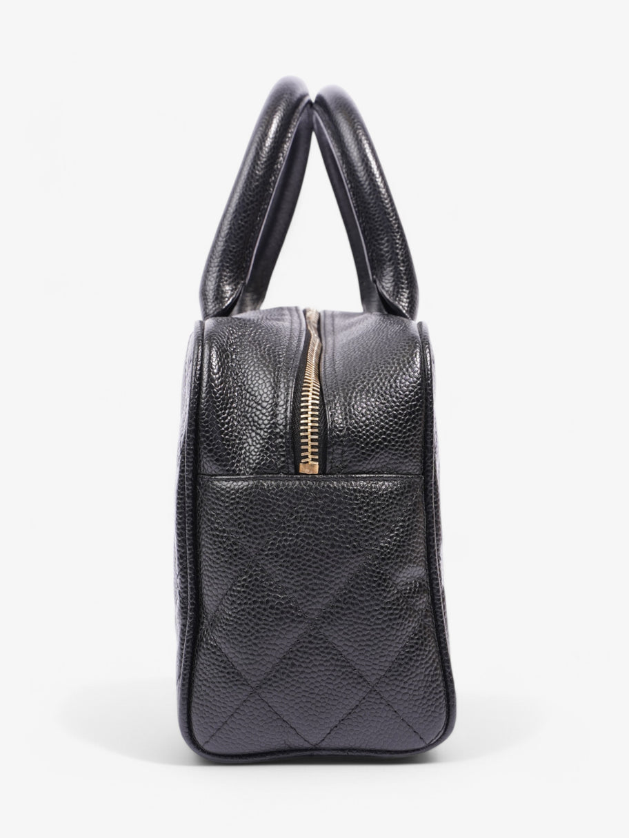 Chanel Top Handle Bag Black Caviar Leather 27cm, 15.5cm, 10 cm, drop 27.5 with handles Image 3