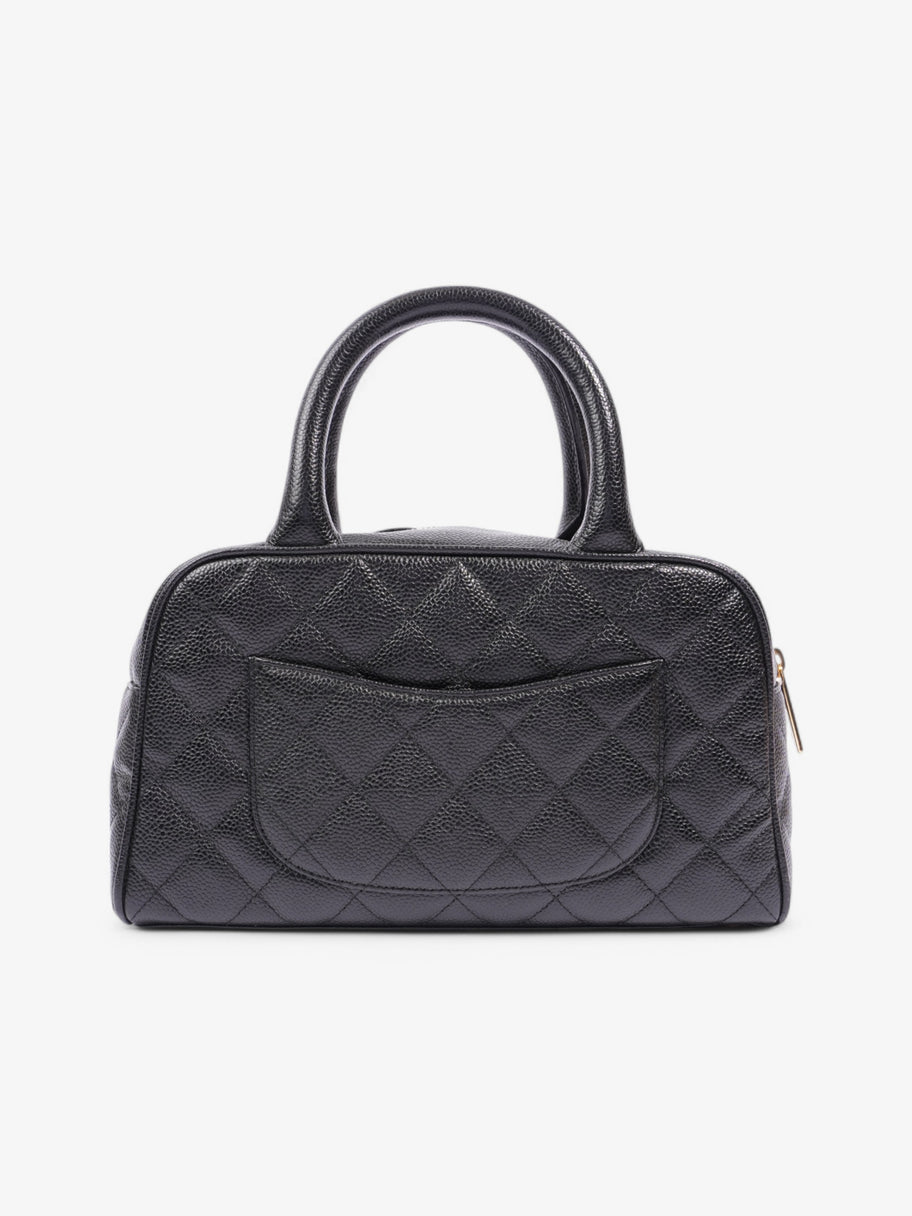 Chanel Top Handle Bag Black Caviar Leather 27cm, 15.5cm, 10 cm, drop 27.5 with handles Image 4