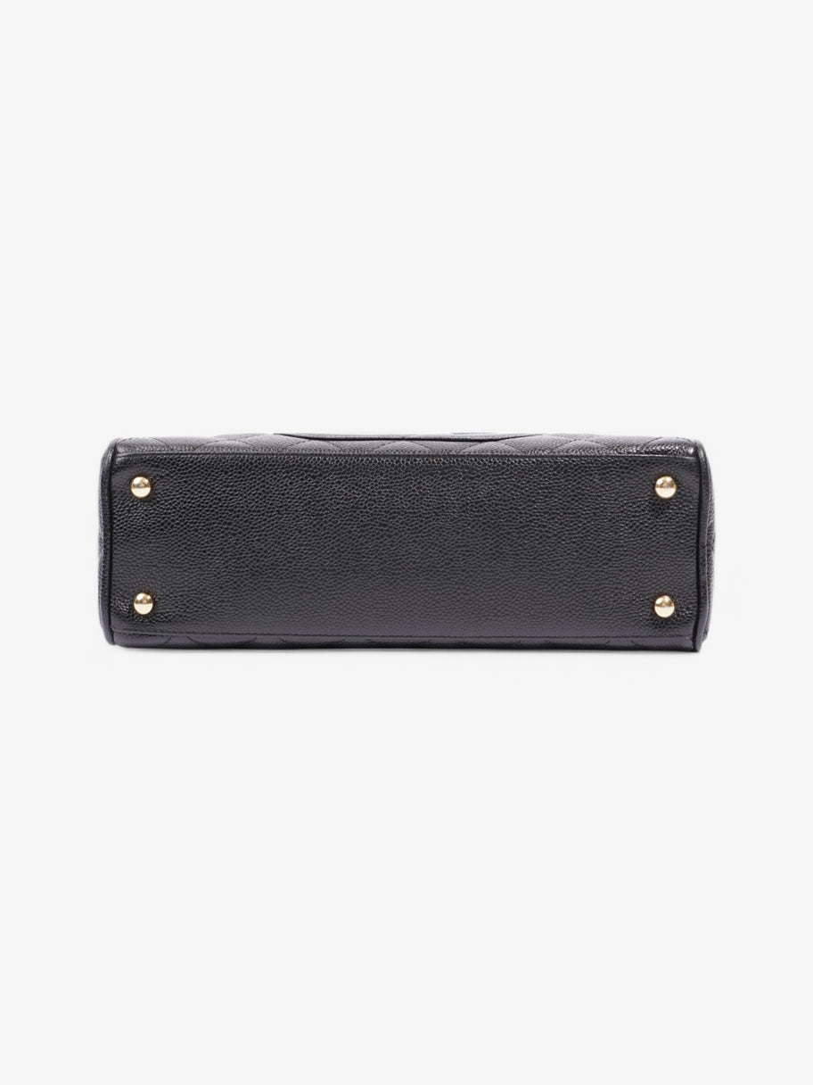Chanel Top Handle Bag Black Caviar Leather 27cm, 15.5cm, 10 cm, drop 27.5 with handles Image 6