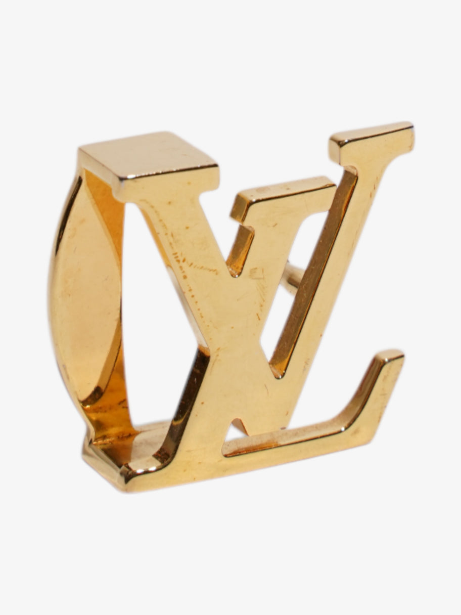 Louis Vuitton LV logo 30MM reversible belt Monogram / Black / Gold Canvas 75cm / 30