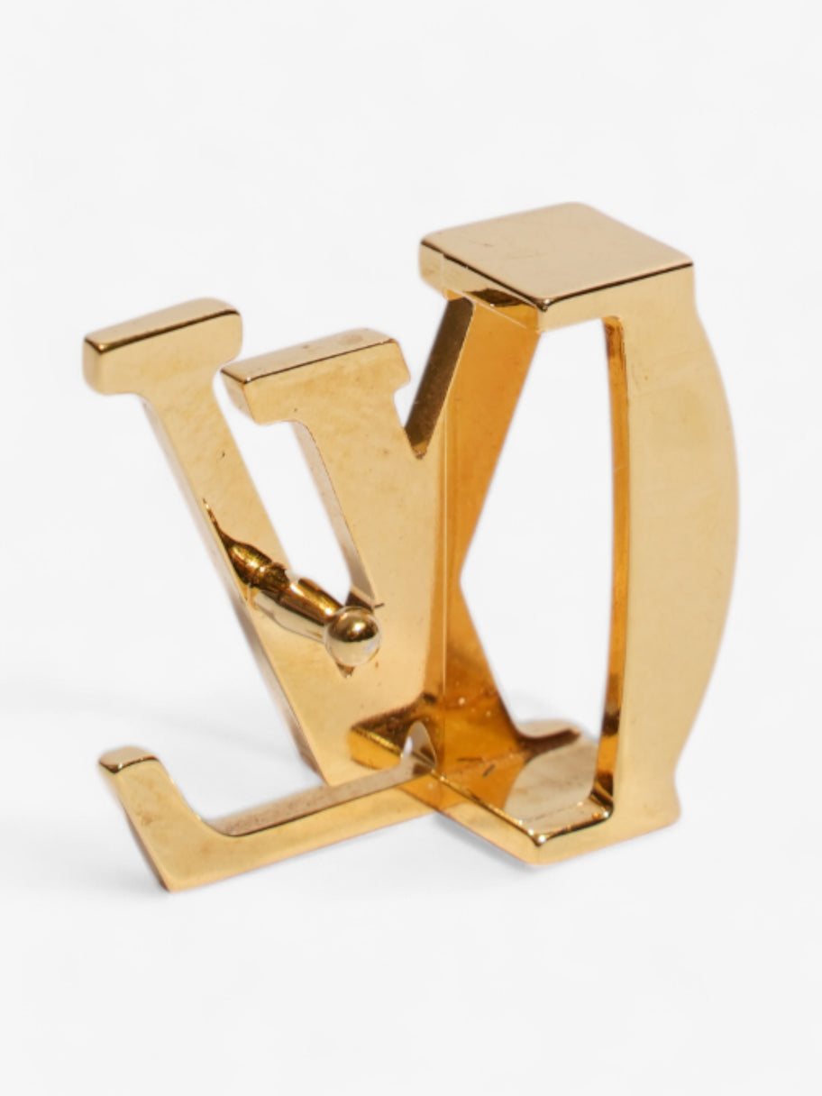 Louis Vuitton LV logo 30MM reversible belt Monogram / Black / Gold Canvas 75cm / 30