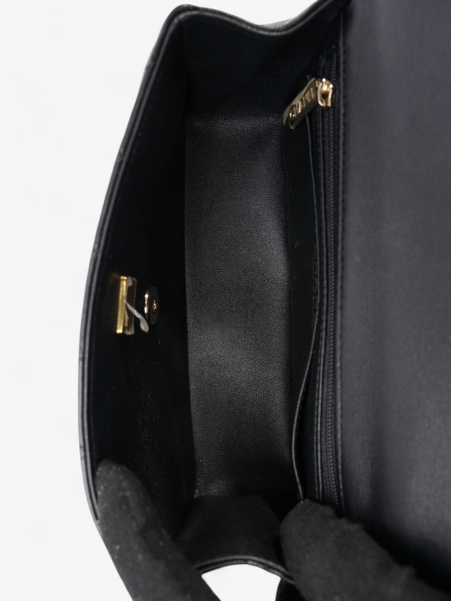 Chanel Rectangular Top Handle Bag Black Lambskin Leather Mini Image 9