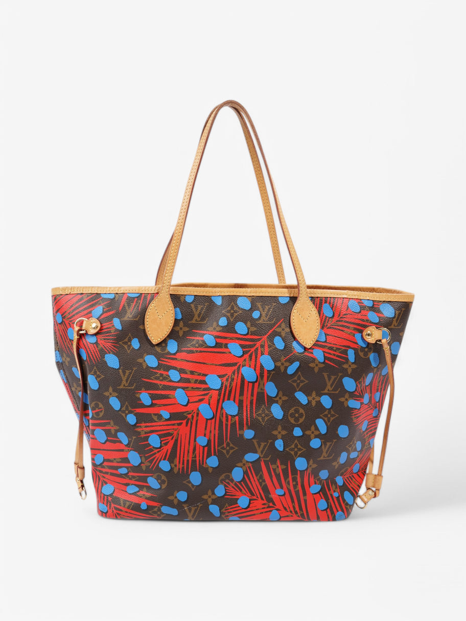 Louis Vuitton Neverfull Monogram / Red / Blue Coated Canvas MM Image 5