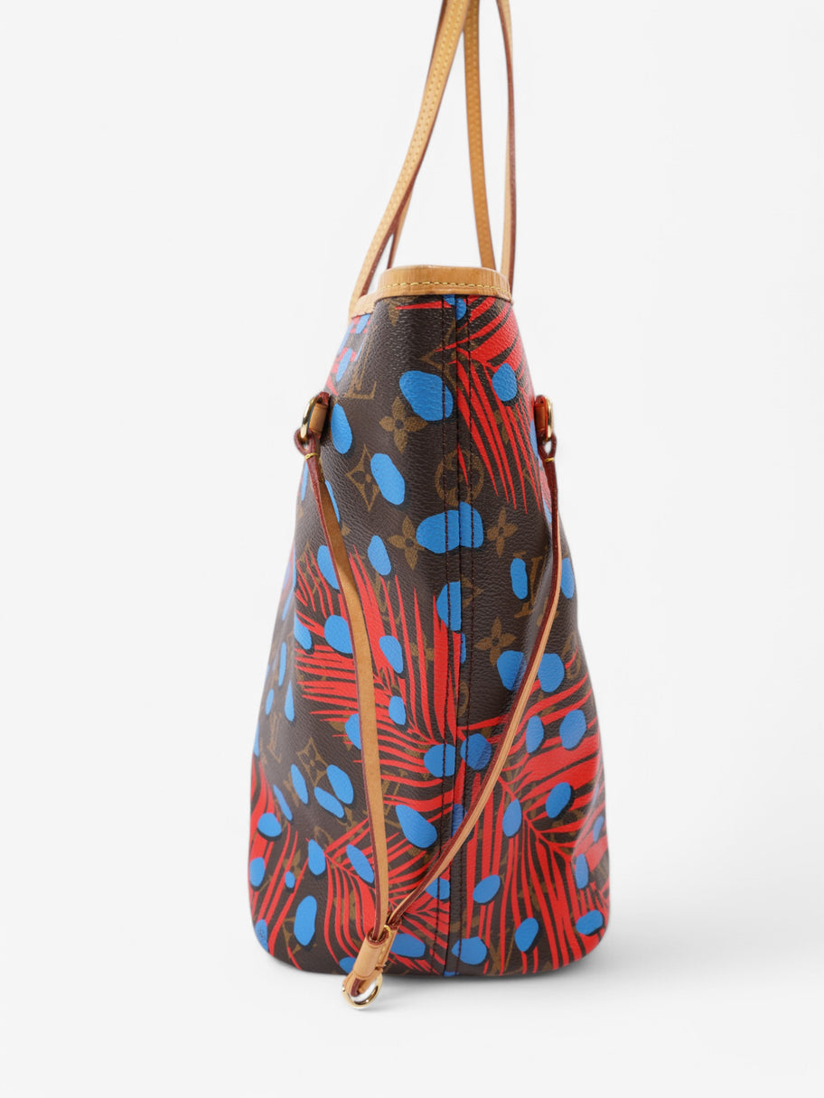 Louis Vuitton Neverfull Monogram / Red / Blue Coated Canvas MM Image 6