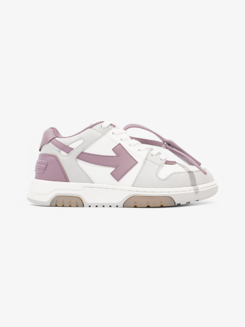  Off White Out Of Office Sneakers White  / Purple / Grey Leather EU 39 UK 6