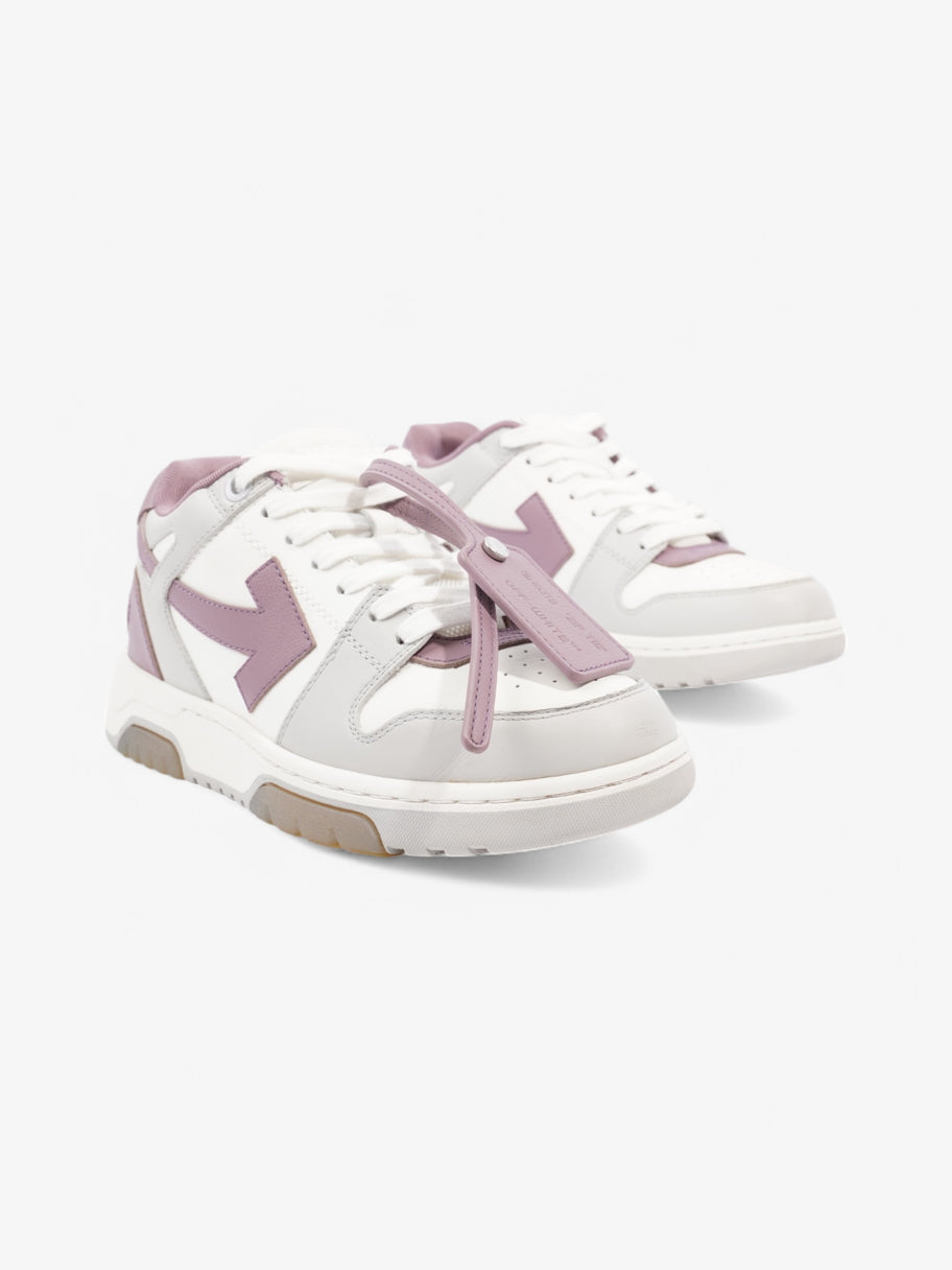 Off White Out Of Office Sneakers White  / Purple / Grey Leather EU 39 UK 6 Image 2