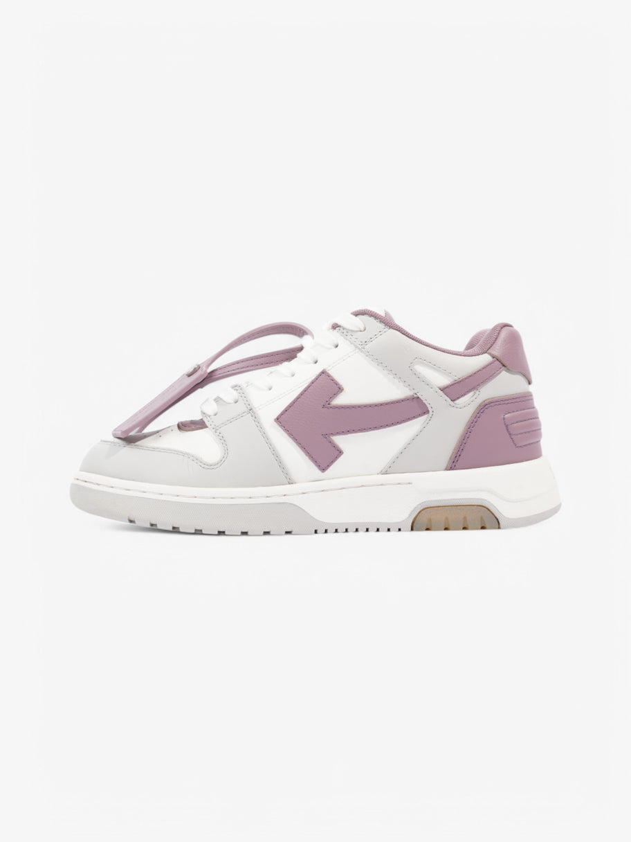 Off White Out Of Office Sneakers White  / Purple / Grey Leather EU 39 UK 6 Image 3