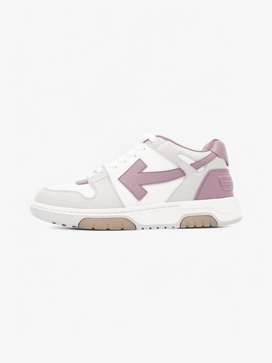 Off White Out Of Office Sneakers White  / Purple / Grey Leather EU 39 UK 6 Image 5