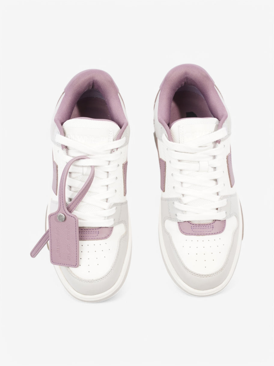 Off White Out Of Office Sneakers White  / Purple / Grey Leather EU 39 UK 6 Image 8