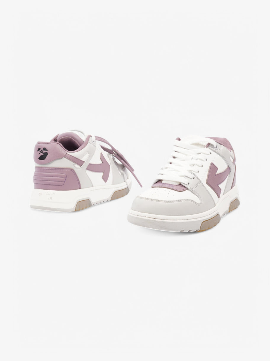 Off White Out Of Office Sneakers White  / Purple / Grey Leather EU 39 UK 6 Image 9